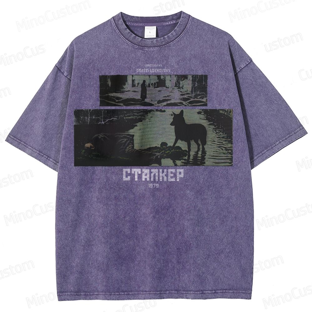 Stalker 1979 Movie Washed T-Shirt 