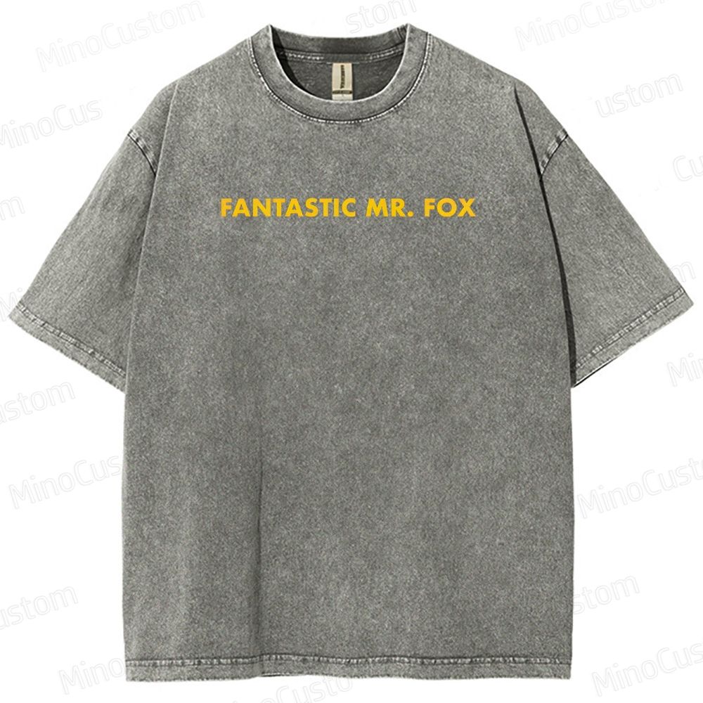 Fantastic Mr. Fox Vintage Washed Animated Comedy T - shirt