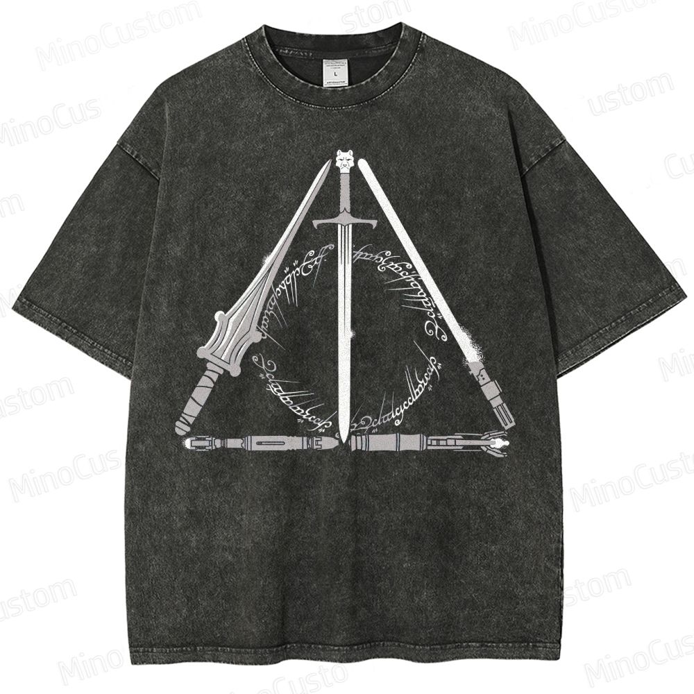 "Deathly Hallows Multiverse Mashup Washed T-Shirt 