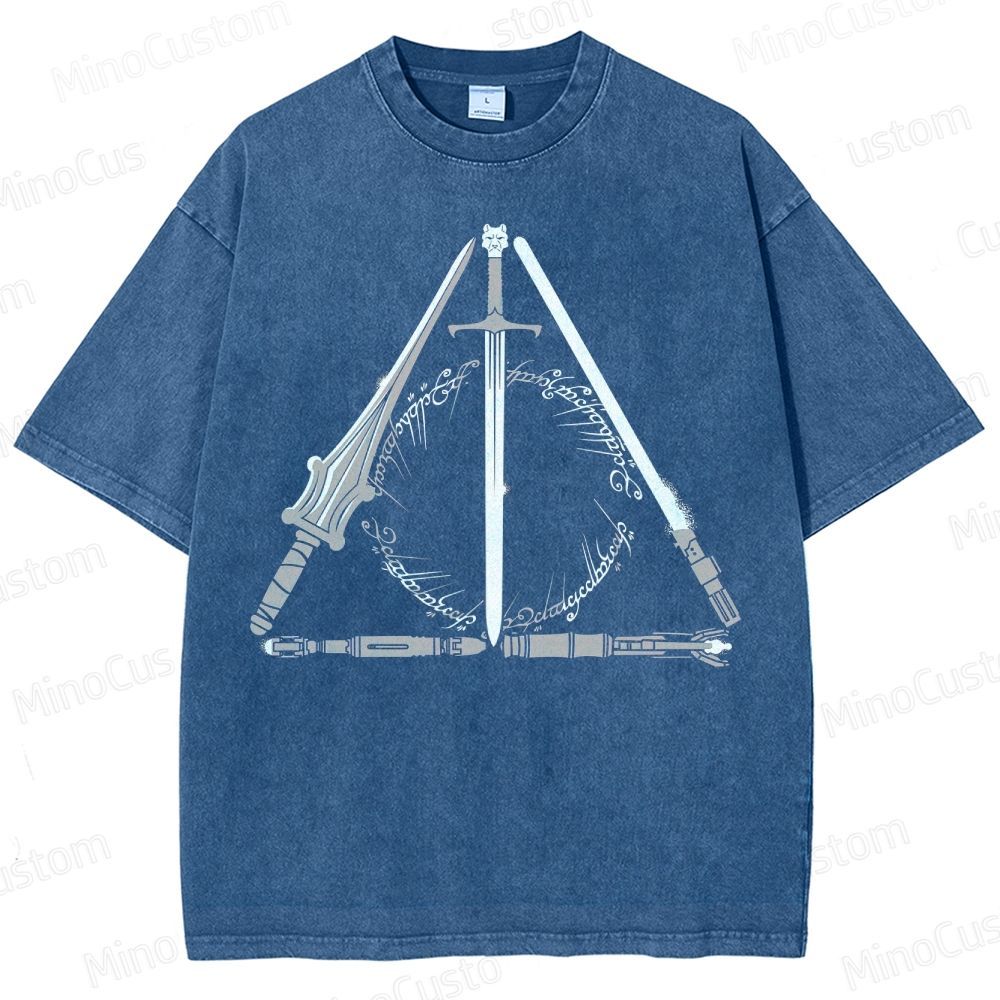 "Deathly Hallows Multiverse Mashup Washed T-Shirt 