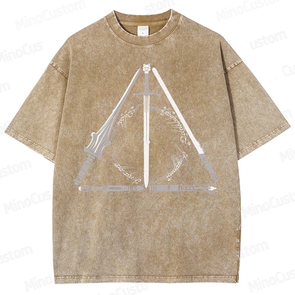 "Deathly Hallows Multiverse Mashup Washed T-Shirt 
