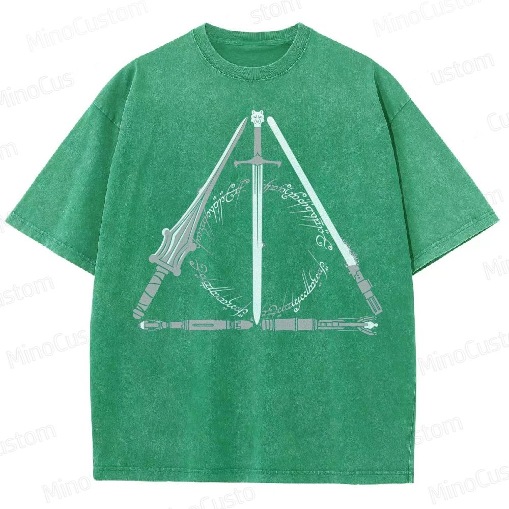 "Deathly Hallows Multiverse Mashup Washed T-Shirt 