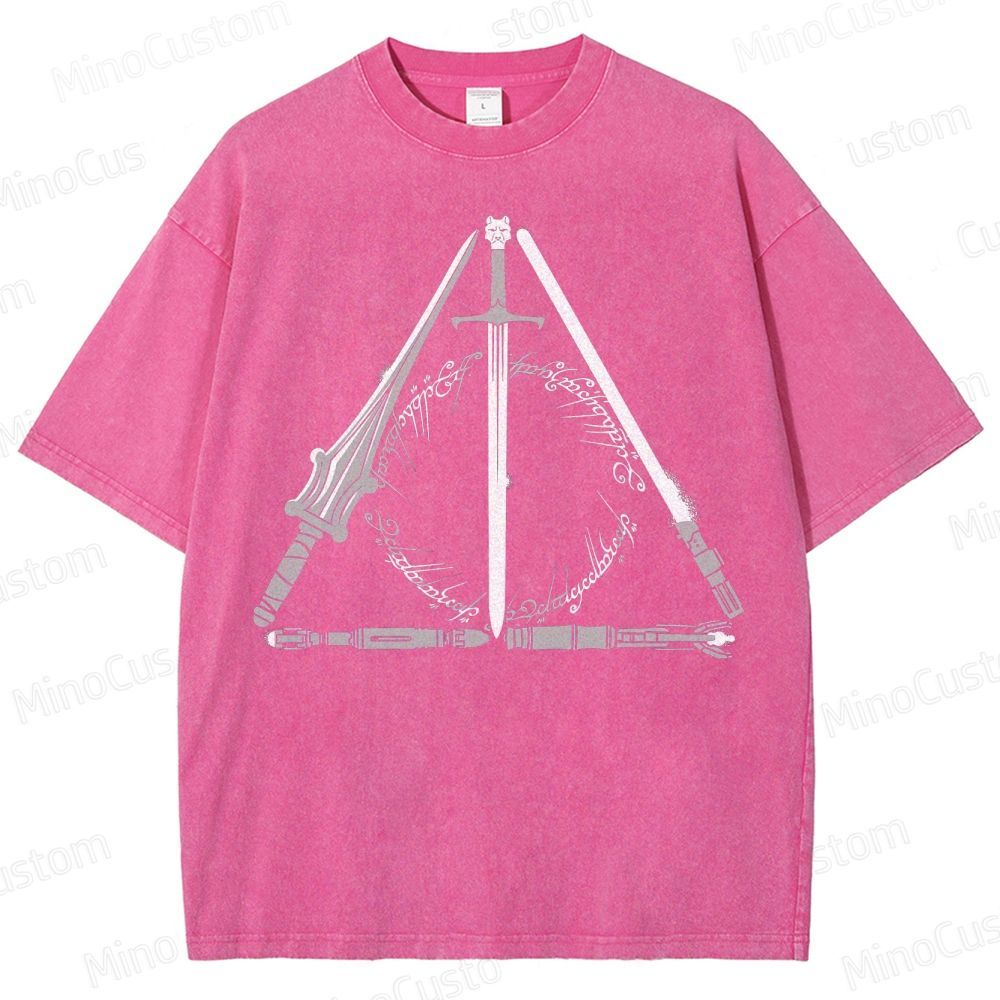 "Deathly Hallows Multiverse Mashup Washed T-Shirt 