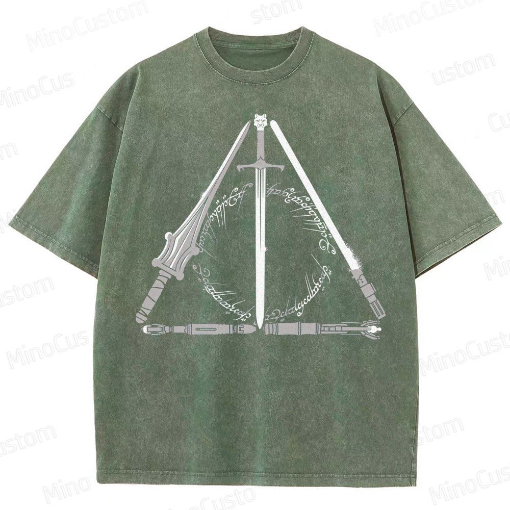 "Deathly Hallows Multiverse Mashup Washed T-Shirt 