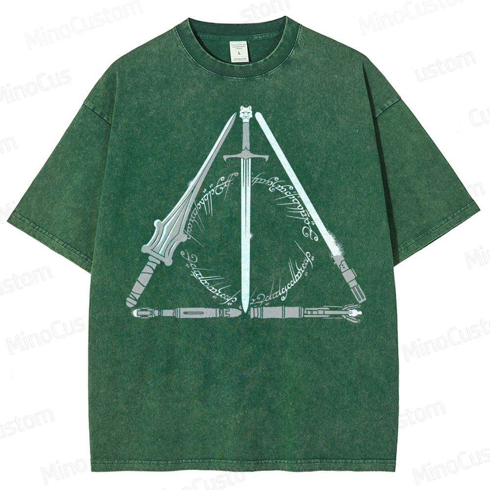 "Deathly Hallows Multiverse Mashup Washed T-Shirt 