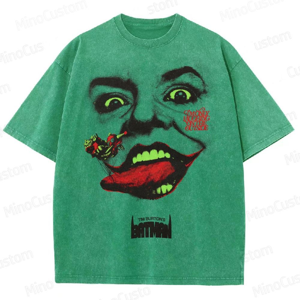 Tim Burton's Batman - Inspired Joker Vintage Washed Superhero T - shirt