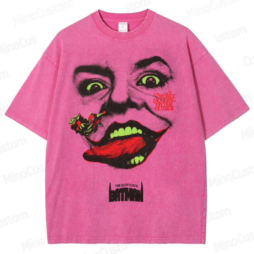 Tim Burton's Batman - Inspired Joker Vintage Washed Superhero T - shirt