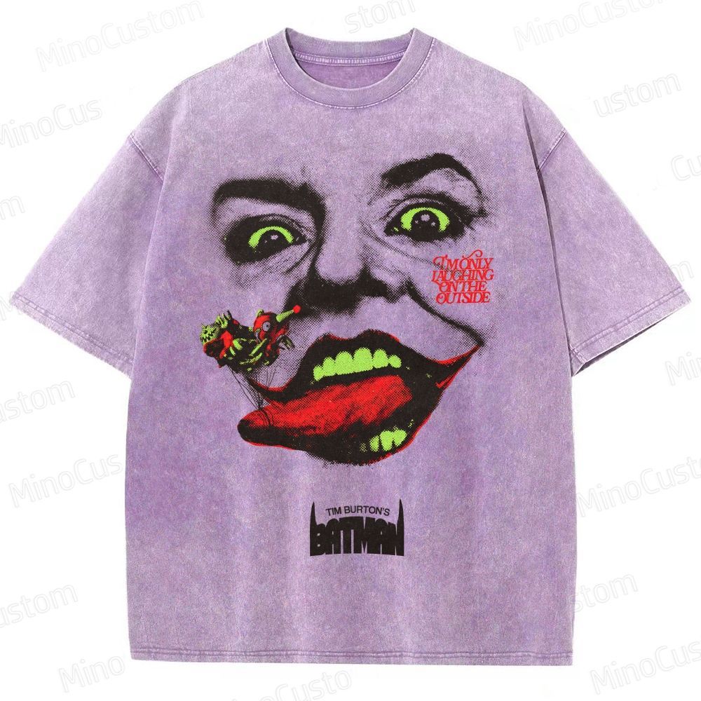 Tim Burton's Batman - Inspired Joker Vintage Washed Superhero T - shirt