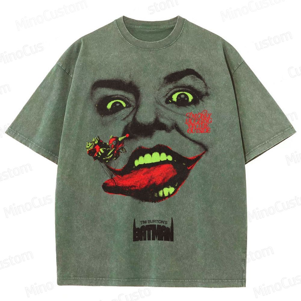 Tim Burton's Batman - Inspired Joker Vintage Washed Superhero T - shirt