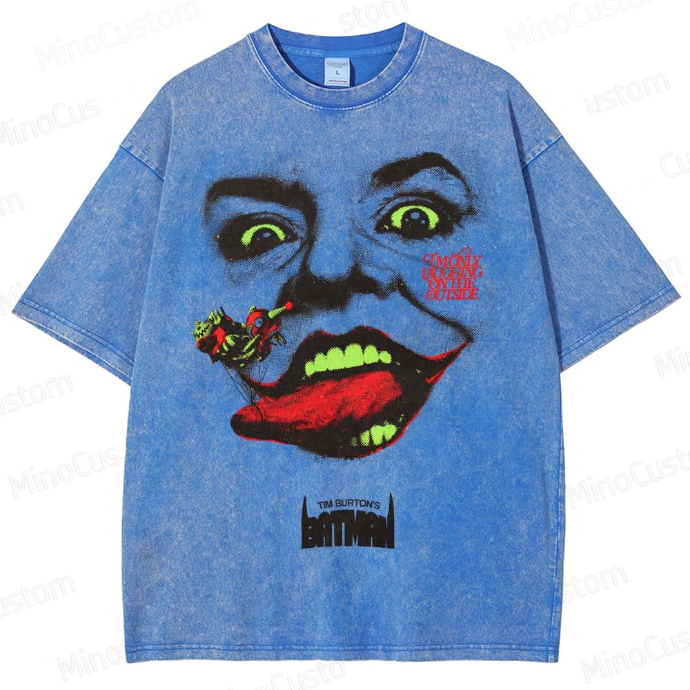 Tim Burton's Batman - Inspired Joker Vintage Washed Superhero T - shirt