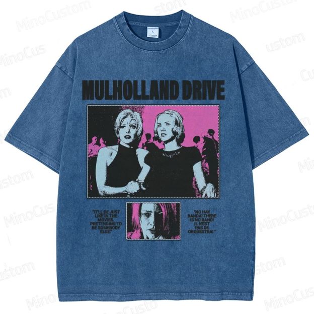 Mulholland Drive Vintage Washed Surreal Mystery T - shirt