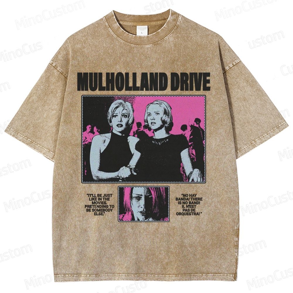 Mulholland Drive Vintage Washed Surreal Mystery T - shirt