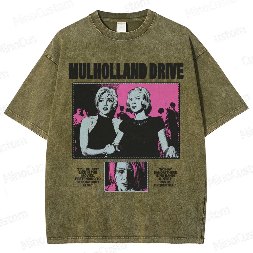 Mulholland Drive Vintage Washed Surreal Mystery T - shirt