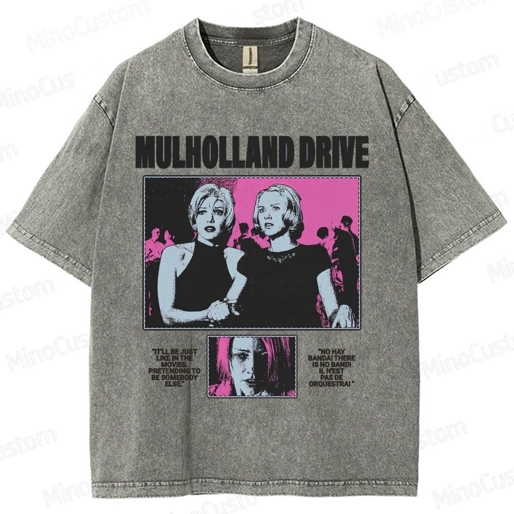 Mulholland Drive Vintage Washed Surreal Mystery T - shirt