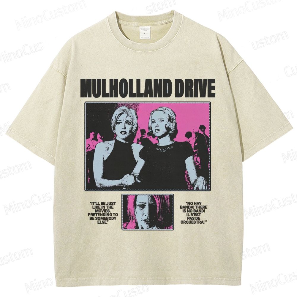 Mulholland Drive Vintage Washed Surreal Mystery T - shirt