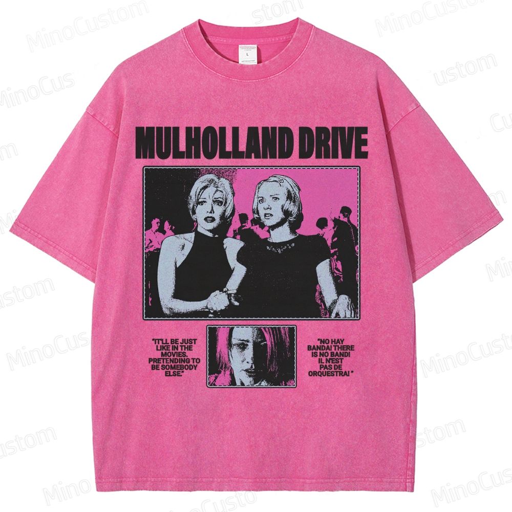Mulholland Drive Vintage Washed Surreal Mystery T - shirt