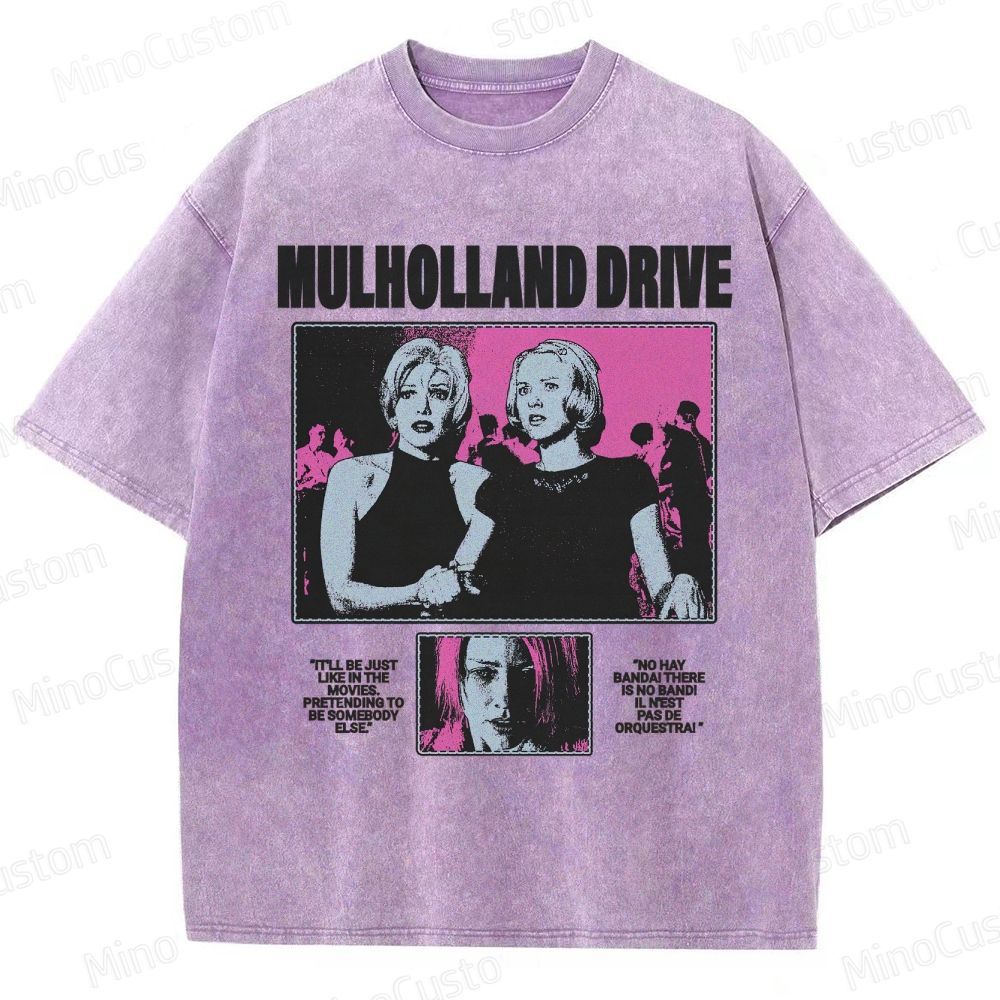 Mulholland Drive Vintage Washed Surreal Mystery T - shirt