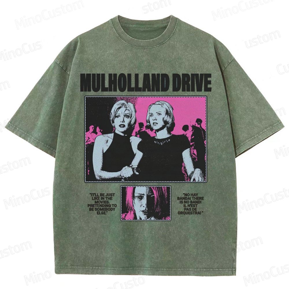 Mulholland Drive Vintage Washed Surreal Mystery T - shirt