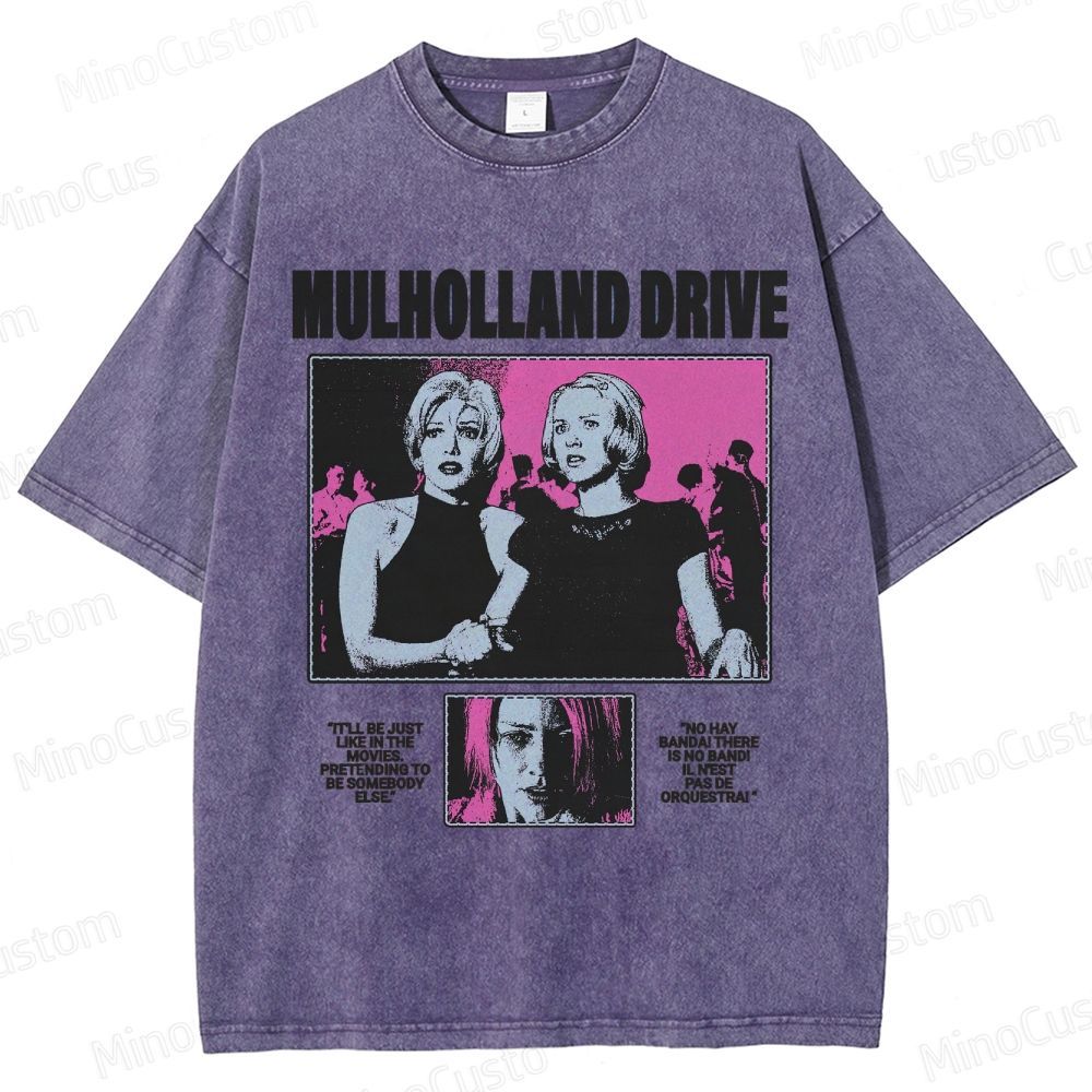 Mulholland Drive Vintage Washed Surreal Mystery T - shirt