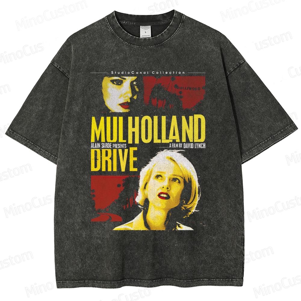 Mulholland Drive Vintage Washed Surreal Mystery T - shirt