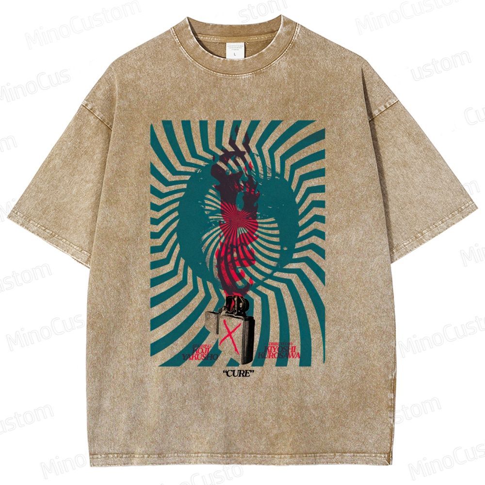 Cure Vintage Washed Psychological Horror T - shirt