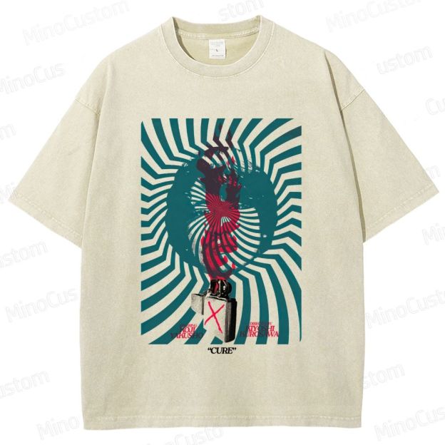 Cure Vintage Washed Psychological Horror T - shirt