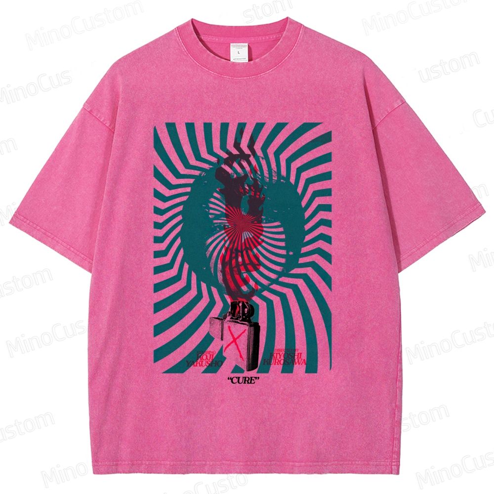 Cure Vintage Washed Psychological Horror T - shirt