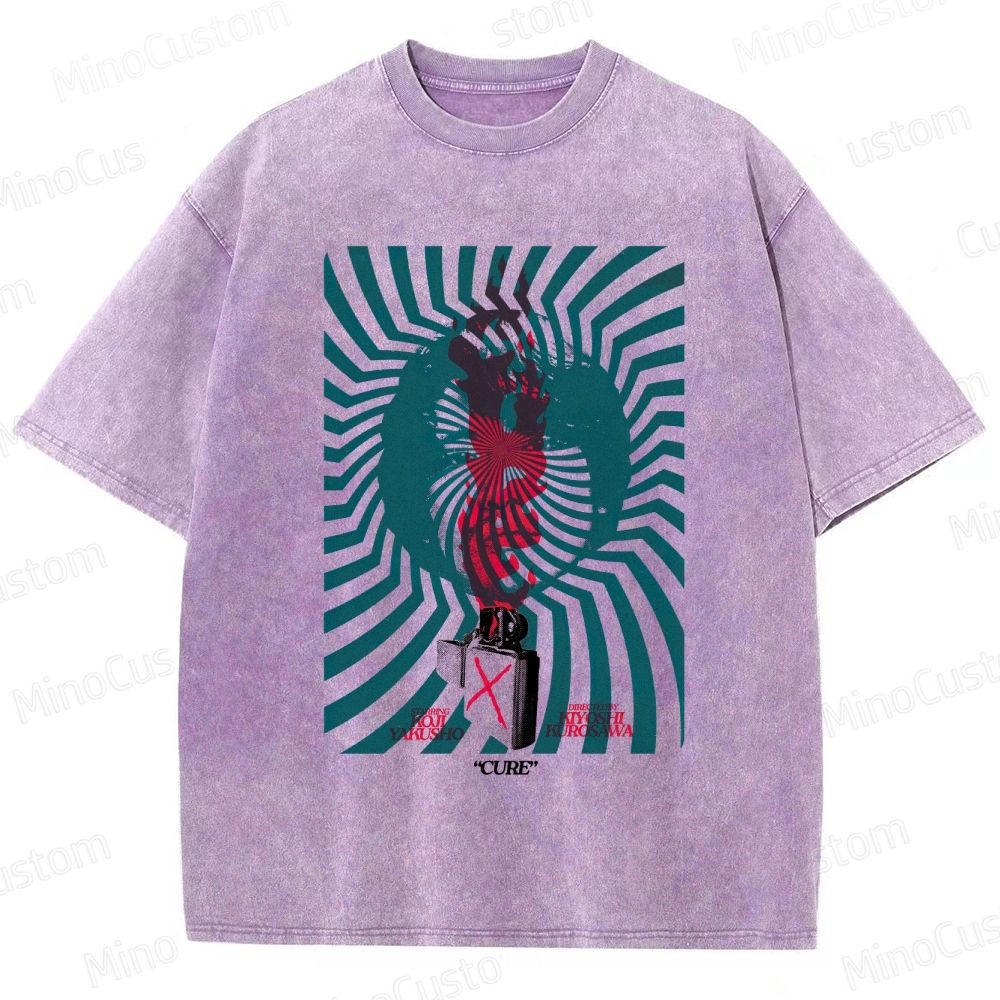 Cure Vintage Washed Psychological Horror T - shirt