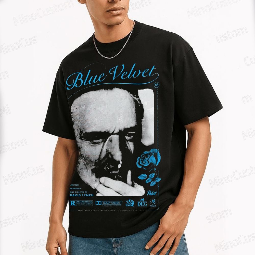 Blue Velvet Cotton T-shirt 