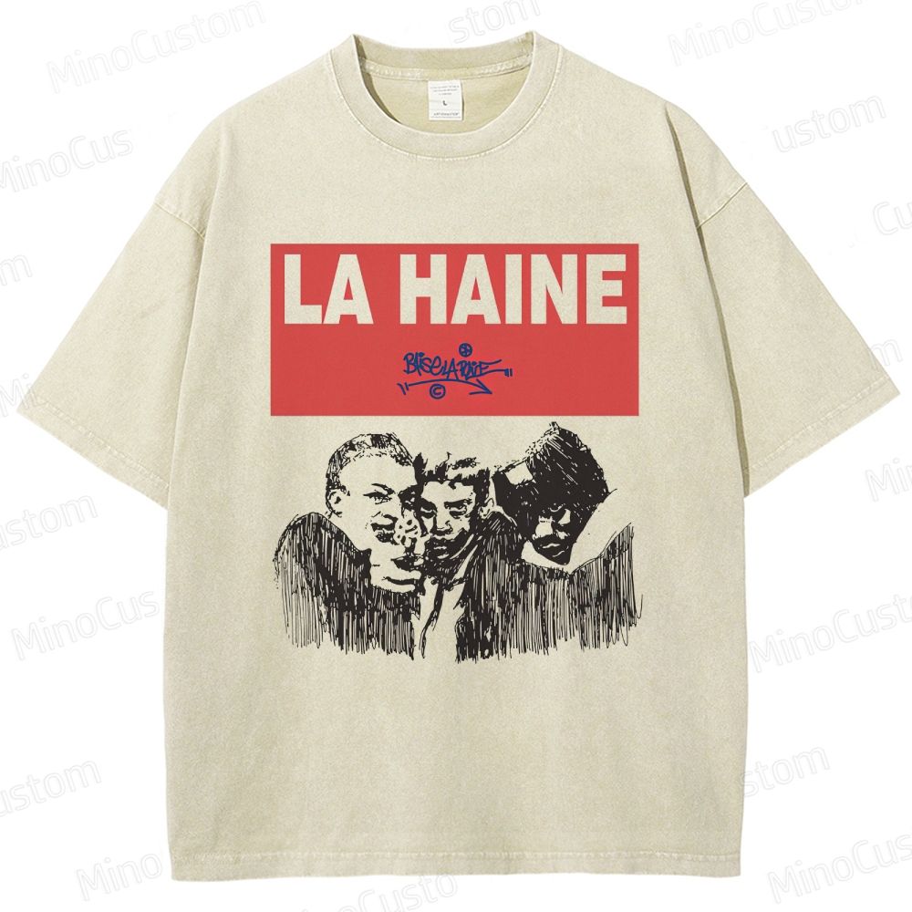 La Haine Vintage Washed Crime Drama T - shirt