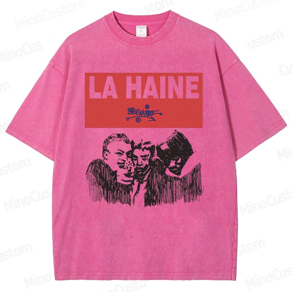 La Haine Vintage Washed Crime Drama T - shirt