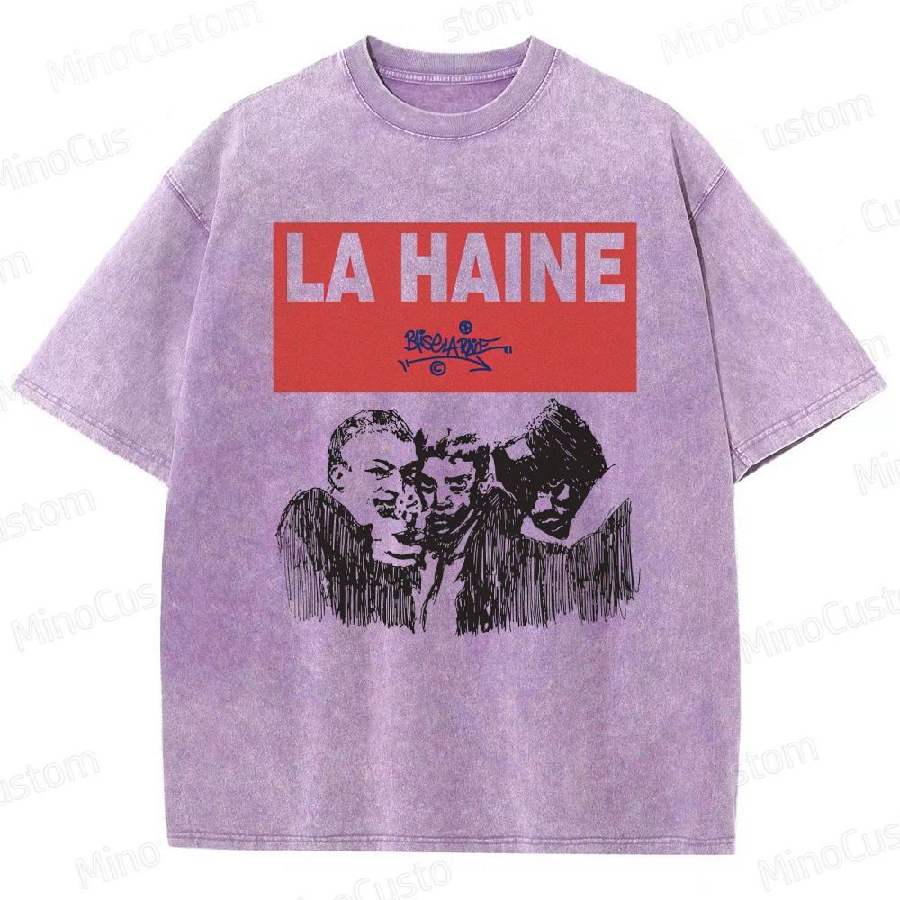 La Haine Vintage Washed Crime Drama T - shirt