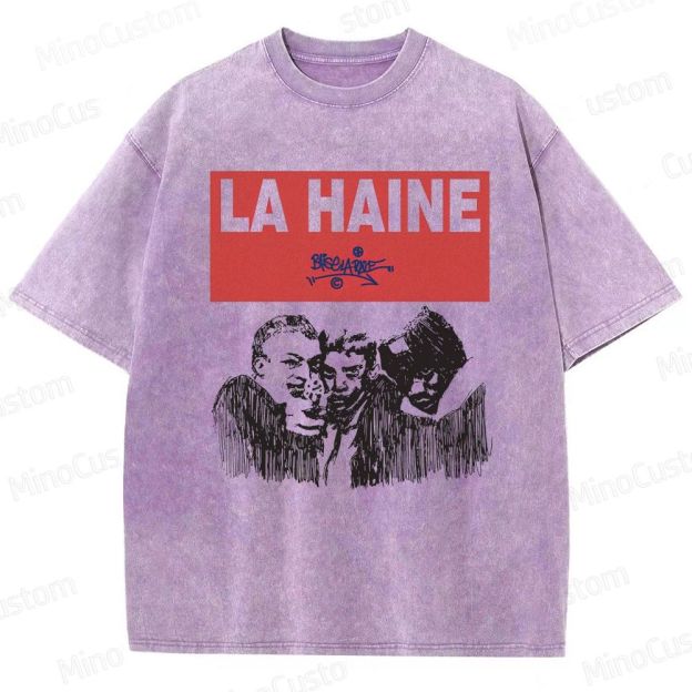 La Haine Vintage Washed Crime Drama T - shirt