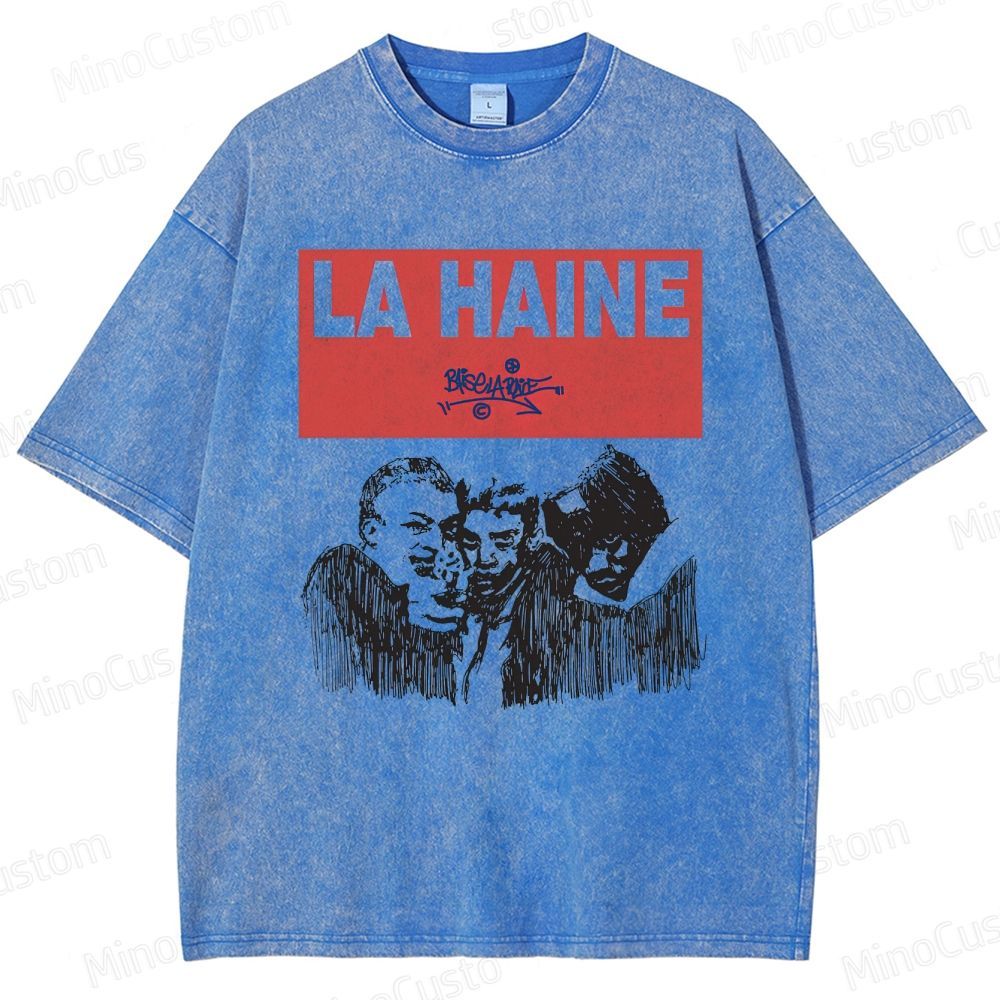 La Haine Vintage Washed Crime Drama T - shirt