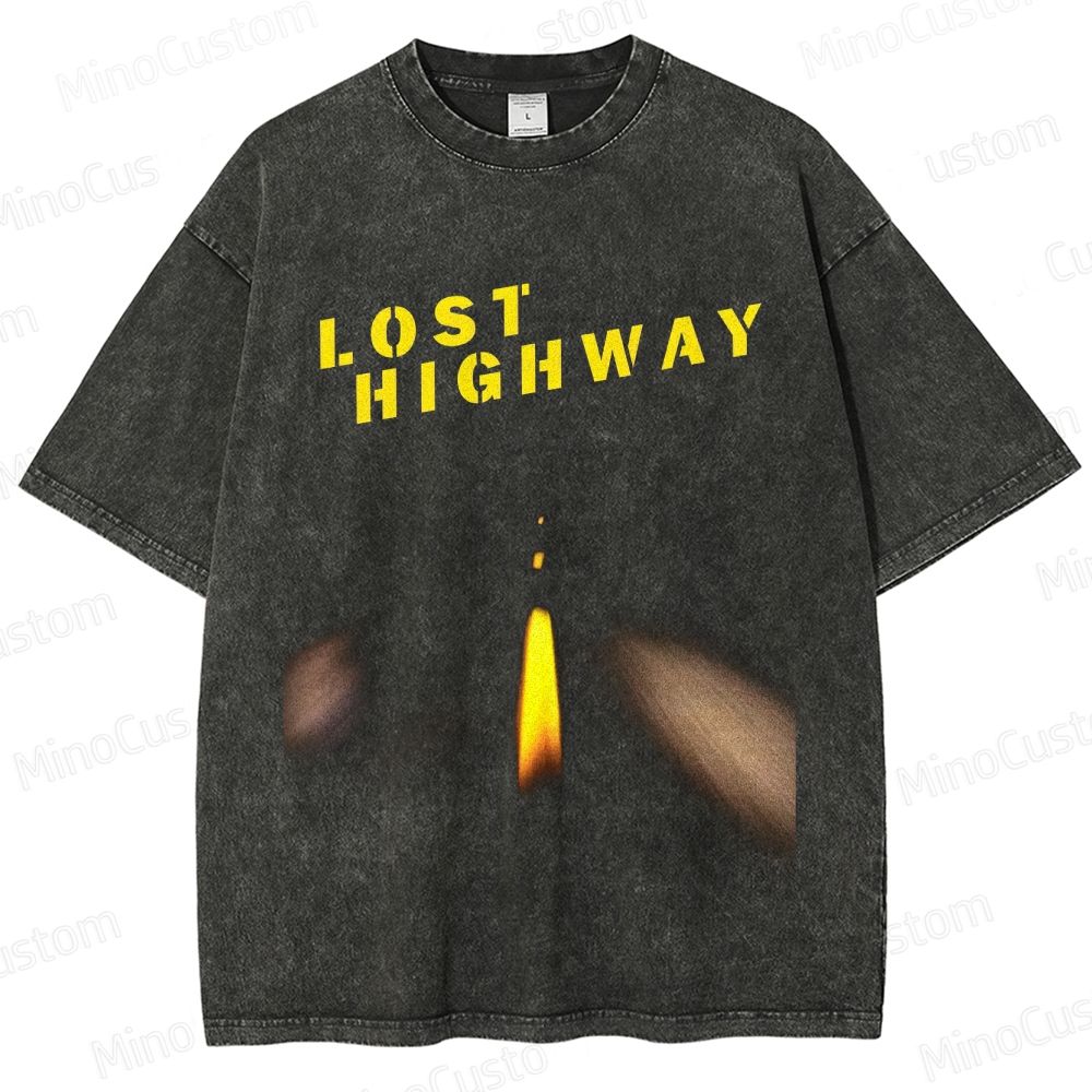 Lost Highway Vintage Washed Surreal Mystery T - shirt