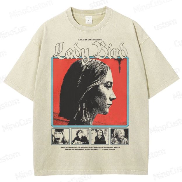 Ladybird Movie Graphic Washed T-Shirt 