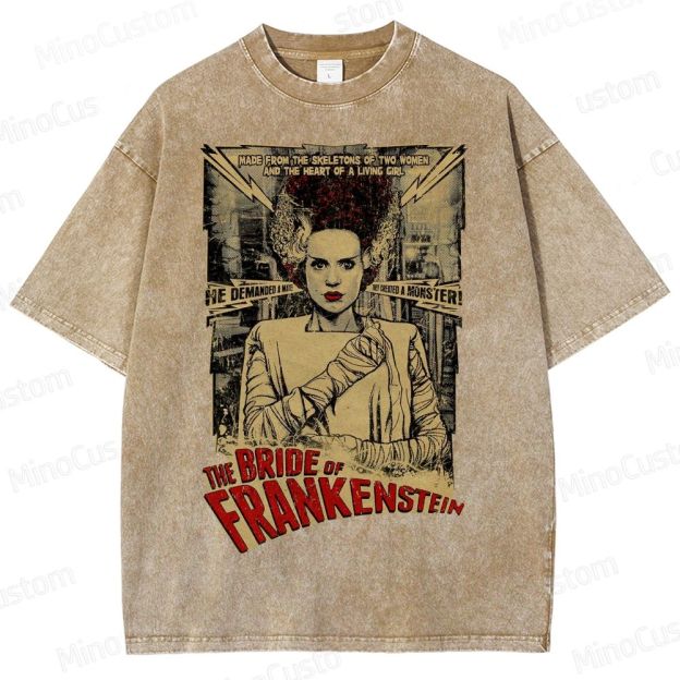 Tall Bride Of Frankenstein Washed T-Shirt 