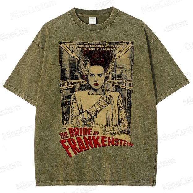 Tall Bride Of Frankenstein Washed T-Shirt 