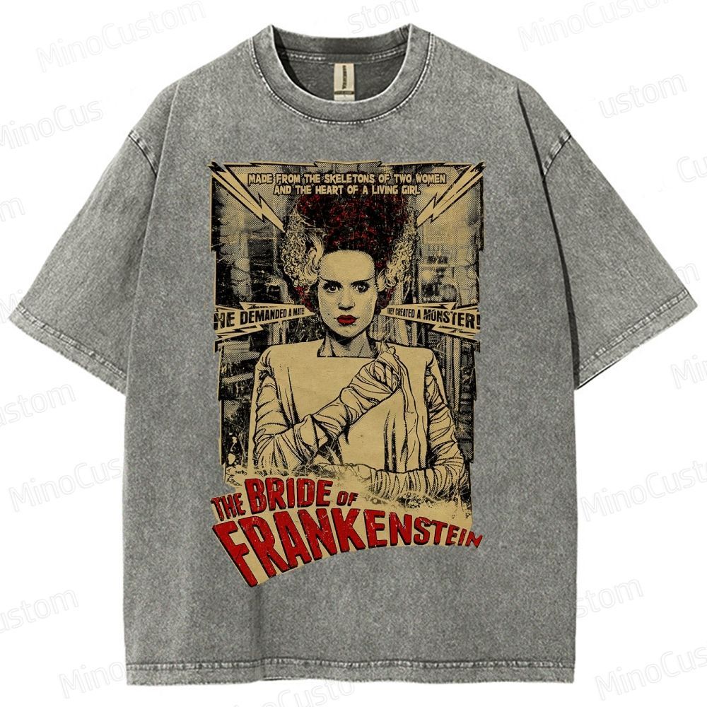 Tall Bride Of Frankenstein Washed T-Shirt 