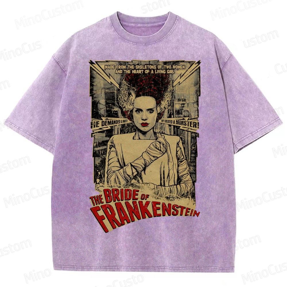 Tall Bride Of Frankenstein Washed T-Shirt 