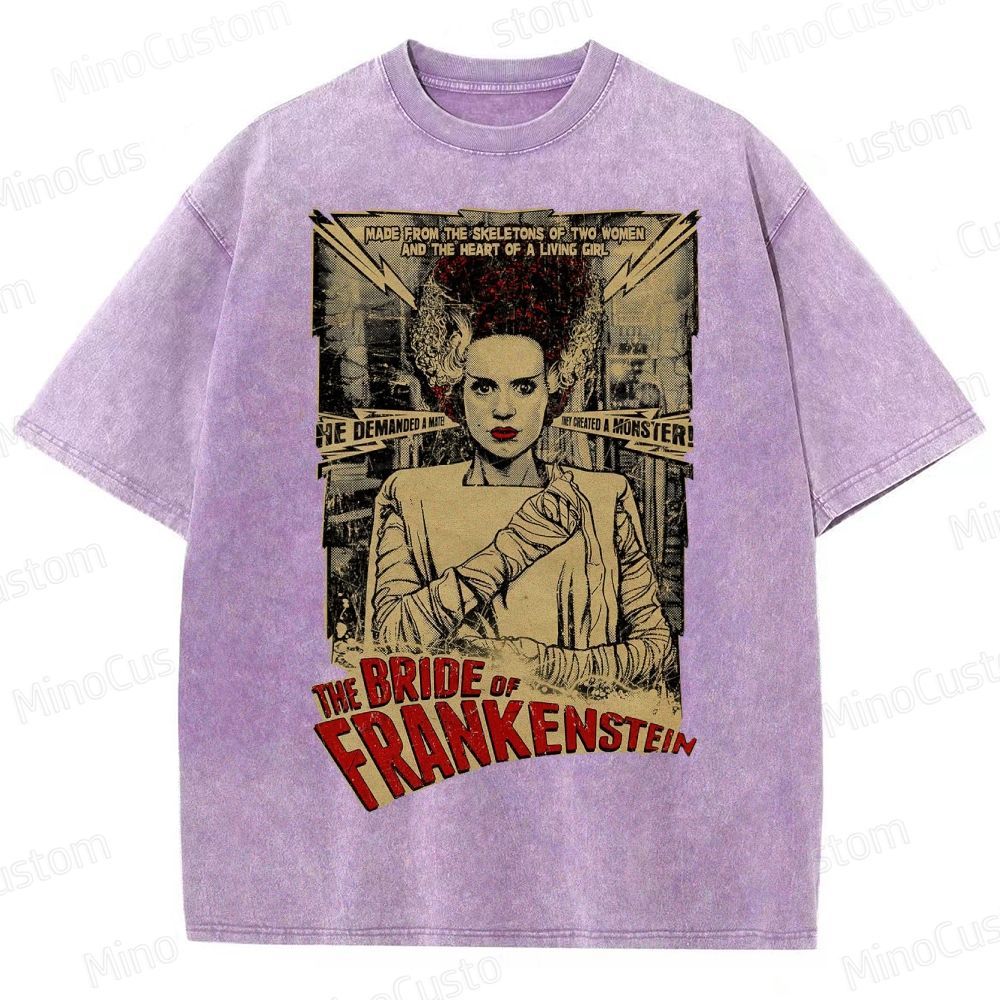 Tall Bride Of Frankenstein Washed T-Shirt
