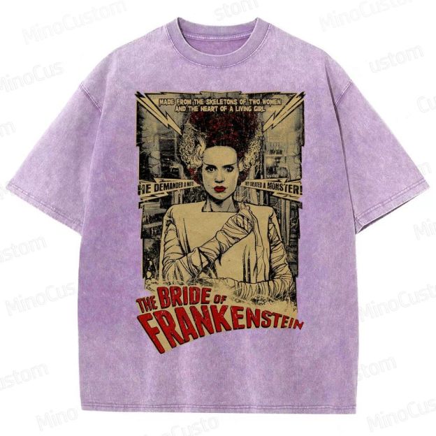Tall Bride Of Frankenstein Washed T-Shirt 