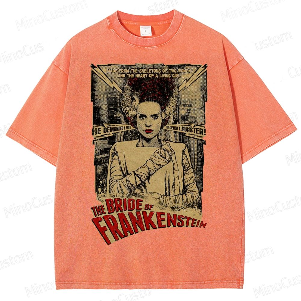 Tall Bride Of Frankenstein Washed T-Shirt 