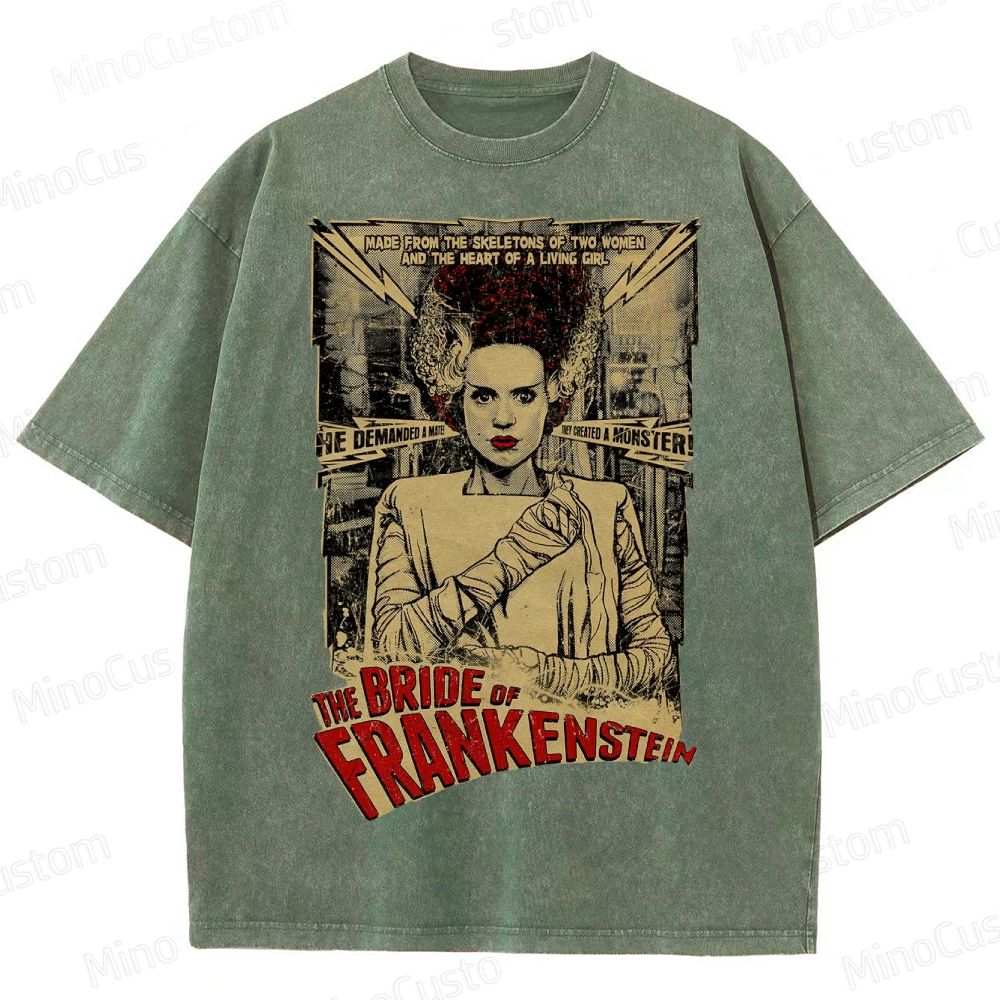 Tall Bride Of Frankenstein Washed T-Shirt 