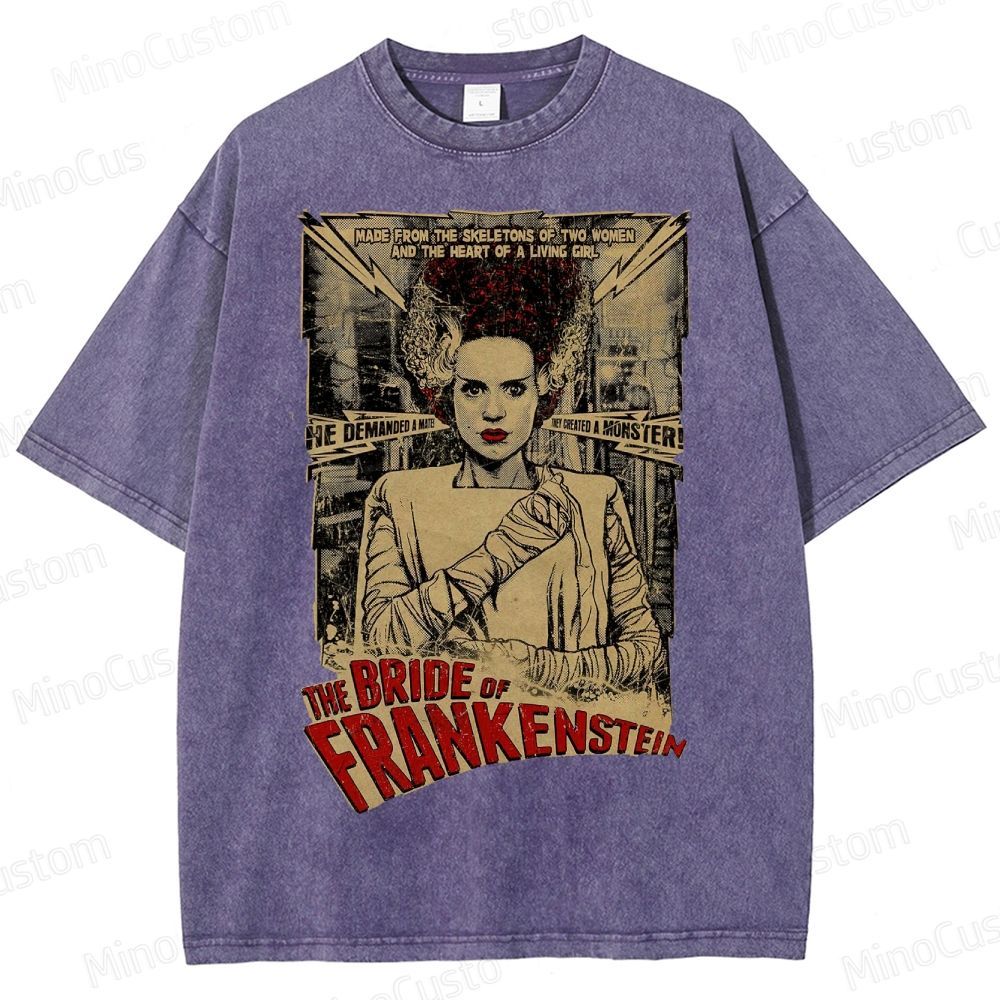 Tall Bride Of Frankenstein Washed T-Shirt 