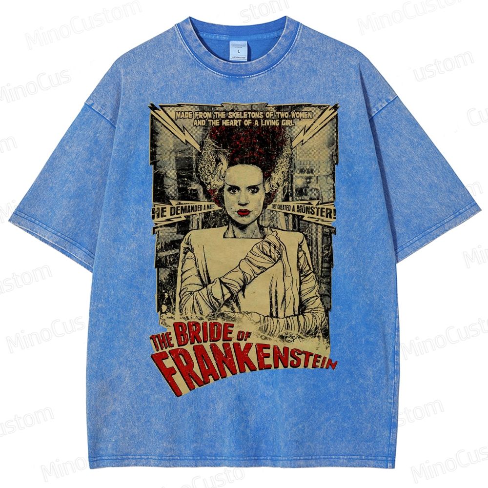 Tall Bride Of Frankenstein Washed T-Shirt 