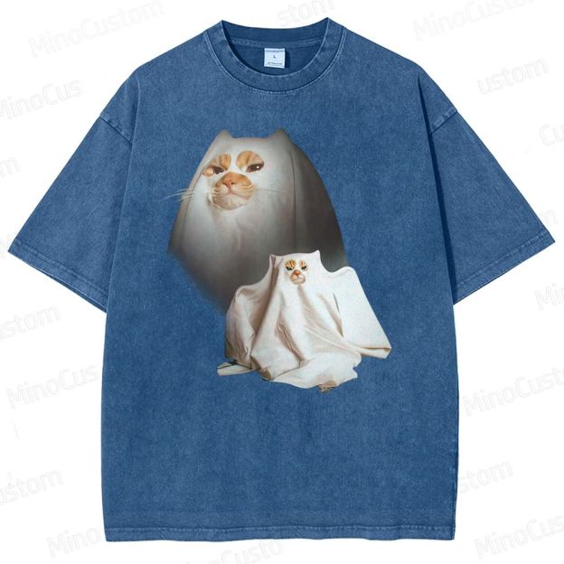 Ghost Kitten Washed T-Shirt 