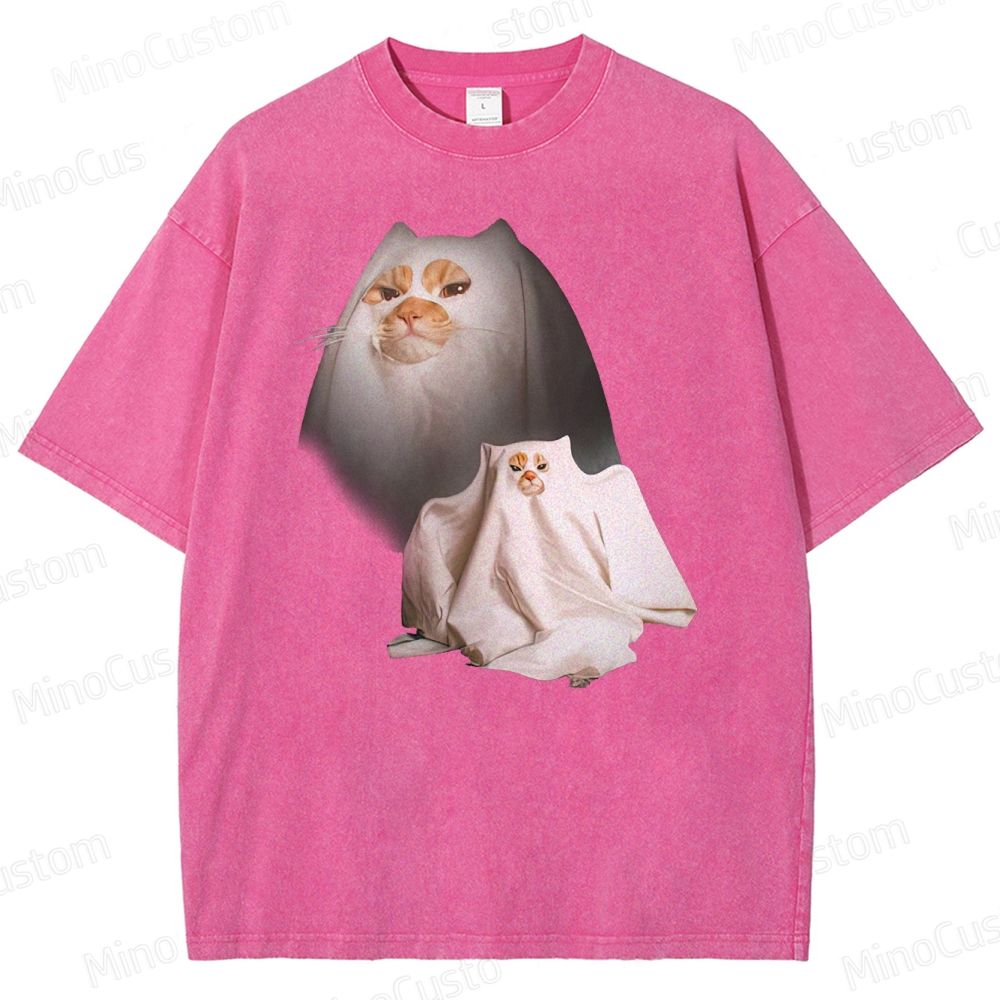 Ghost Kitten Washed T-Shirt 