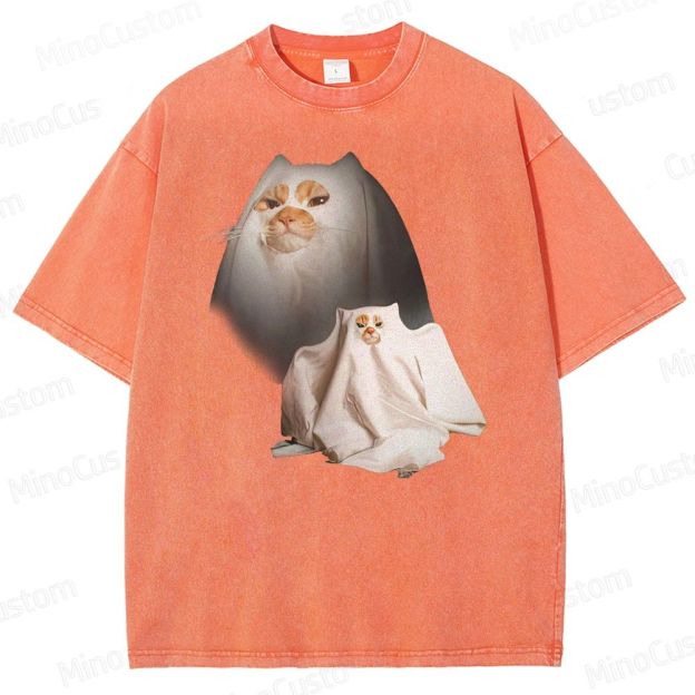 Ghost Kitten Washed T-Shirt 