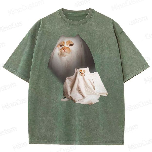 Ghost Kitten Washed T-Shirt 